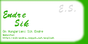 endre sik business card